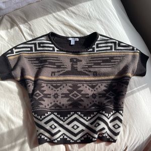 Vintage southwest style short sleeve sweater love by design size small